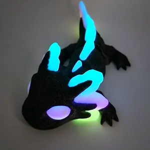 6” Articulated Glow-in-the-Dark  galaxy Axolotl