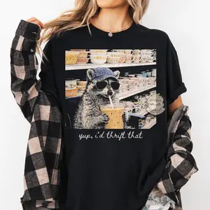 Funny Racoon Thrifting Shirt, Thrift Store Shopping, Money Saving Hobby, Sarcastic Shirt Unisex Clothing