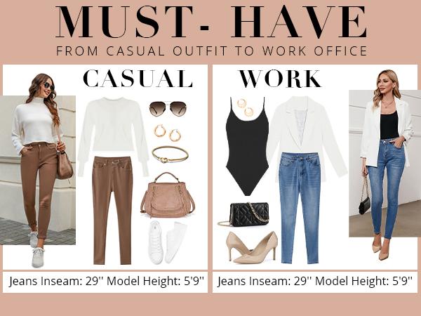 GRAPENT Skinny Jeans for Women High Waist Stretchy Classic High Rise Slimming Jeggings Denim Trousers Pants Womenswear Bottoms SpringStatements