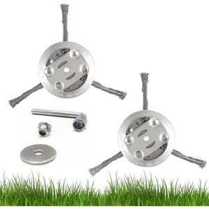 Wire Grass Trimmer Head, 6 Inch Weed Eater Blade Battery Powered String Trimmer (1, 3 Blades)