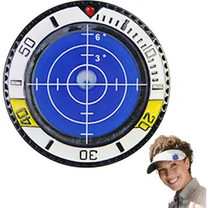 Blue/White Golf Dual-Sided Mark Watch Frame Leveling Tool, Portable Golf Training Aid, Pin Position Marker, Easy-To-Use Golf Equipment