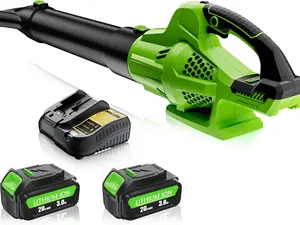 Cordless Leaf Blower, 500CFM Electric Blower with 2 Pcs 3.0Ah Batteries & Charger, Compatible with Dewalt 20V MAX Batteries, 6 Speed Modes, Ideal for Lawn Care, Leaf Blowing, Dust and Snow Removal.