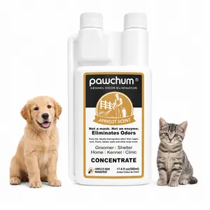 Pawchum 16oz Concentrated Kennel Odor Eliminator,Powerful Non-Enzymatic Pet Deodorizer with FreshApricot Scent, Long-Lasting Effect for Kennels, Floors,Home Odor Removal