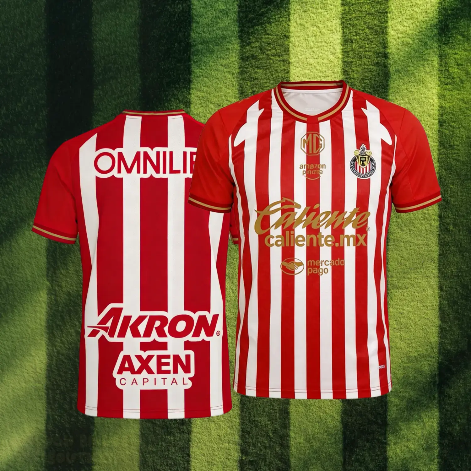 Chivas Guadalajara Red White Football Jersey Classic Striped Soccer Shirt Men’s Fan Sportswear