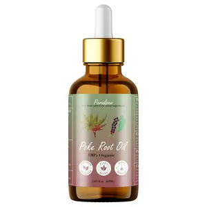 Organic Poke Root Castor Oil, Supports Cysts, Boils, Fibroids, Swollen Lymph Nodes, Breast & Joint Health - Organic Lymphatic Aid - Natural Deep Tissue Relief - 2.03 oz (60 ml)