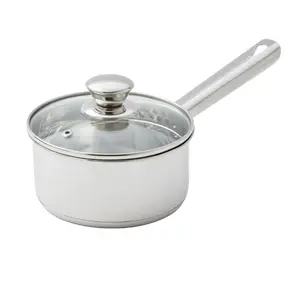 Stainless Steel 1-Quart Saucepan with Straining Lid Cookware Pots