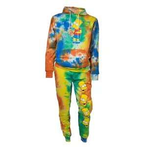 Mens The Simpsons Bart Psychedelic Faces Two Piece Combo Set