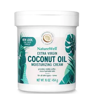 Extra Virgin Coconut Oil Moisturizing Cream, 16oz - For Soft and Smooth Skincare