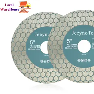 2PCs 5"(125mm) Diamond Grinding polishing Disc - Dual concrete Coated Tile Saw Blade For Grinding Cleaning Surface Granite, Double Cut tile  cutting wheel disc Chamfered saw blade milling cutter drilling  tools angle  grinder  cutting  disc tablesaw drill