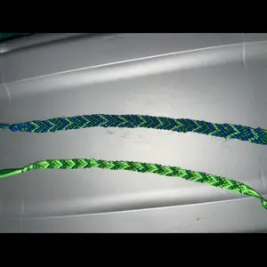 2 Set 3 Color Friendship Bracelet or Anklet - Green and Blue Colors Displayed