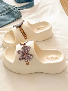 Summer New Women's Fashion Versatile Korean Style Sandals, Thick Sole Height Increase Comfortable Casual Beach Flip Flops, Daily Commute Flipflop