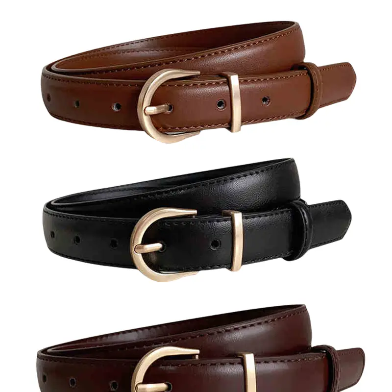 Women's Simple Style Plain Color Belt, Casual Trendy PU Leather Belt, Fashionable Clothes Accessories for Daily & Party Decoration, Casual Dress Belt, Casual Trendy Waistband, Fashion Belts, Belts for Dresses