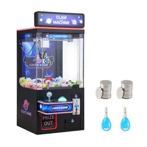 SummerWinsMedium-Sized Claw Crane Arcade Game Machine with Light Sound, Adjustable Steel Claws, Precise Grab Toy Candy Prize Dispenser Vending Unit, for Commercial & Home Use, Black Purpledealsforyoudays