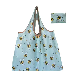 Large Eco-Friendly Shopping Bag, Foldable Waterproof Grocery Tote, Convenient 210D Oxford Cloth Carry Bag, Reusable Shopping Solution