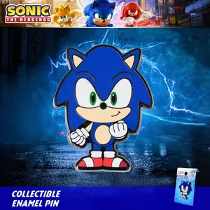 Sonic The Hedgehog Officially Licensed Collectible Pins Zinc Alloy Enamel Pin Sonic Fashion Brooch Backpack Gift 1Pc SEGA