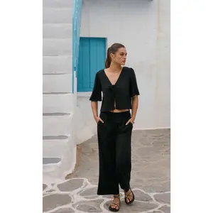 ZP261575 Scout Linen Pant - Black