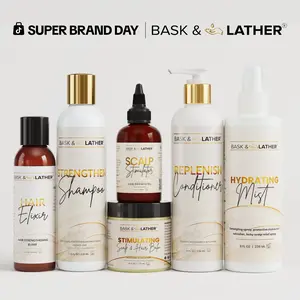 Healthy Hair Starter Kit with Scalp Stimulator, Hair Elixir, Hydrating Mist, Stimulating Balm, Strengthen Shampoo and Replenish Conditioner Hydrate Moisturizing