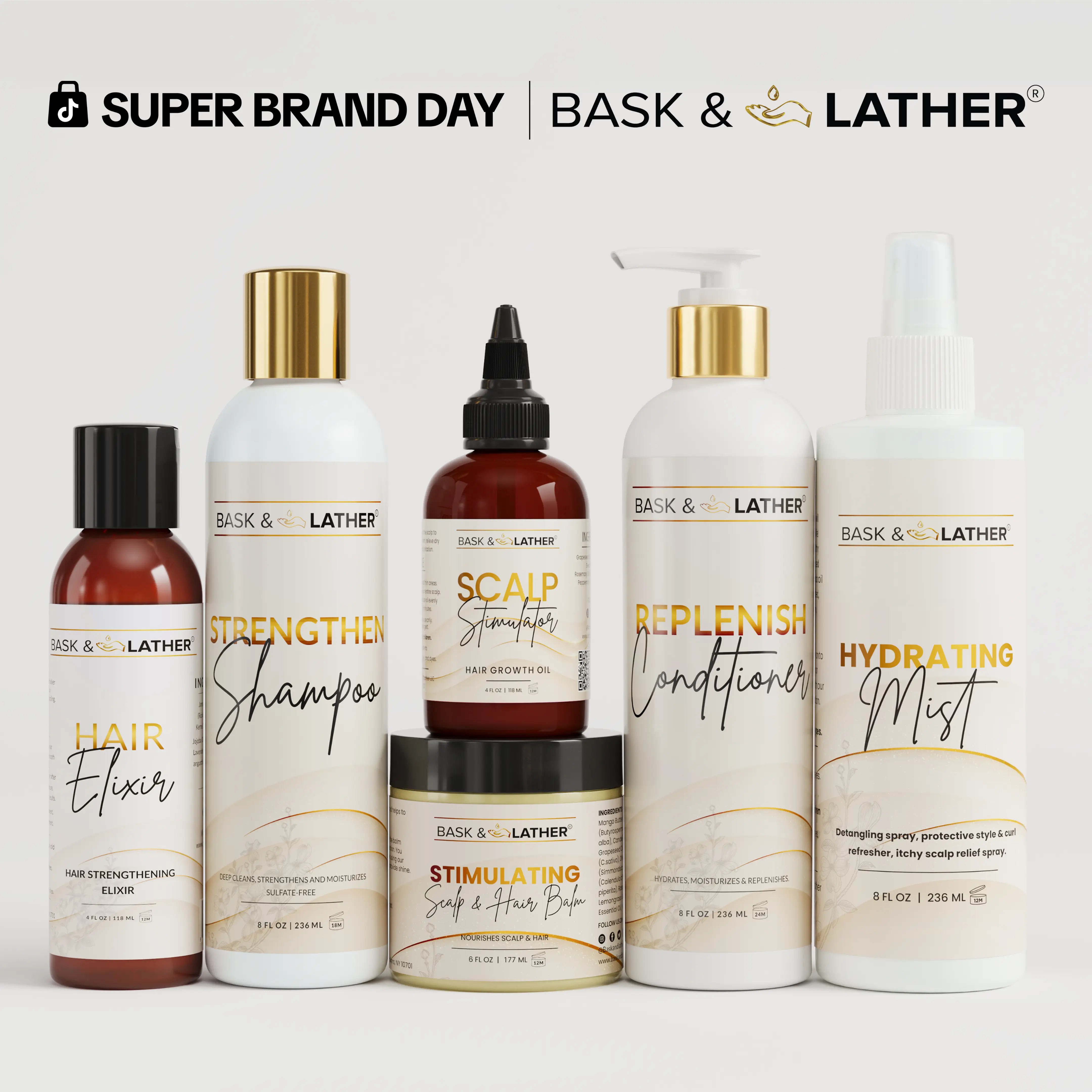 Healthy Hair Starter Kit with Scalp Stimulator, Hair Elixir
