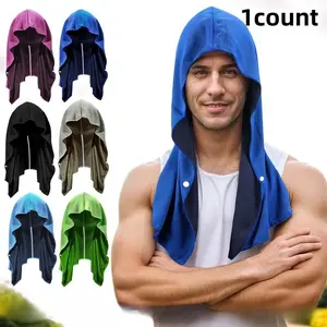 Unisex Cooling Hooded Towel, UV Protection Quick Dry Ice Towel, Ideal for Sports, Beach, Camping, Gym, Cycling, Golf, Running, Hiking, Fishing