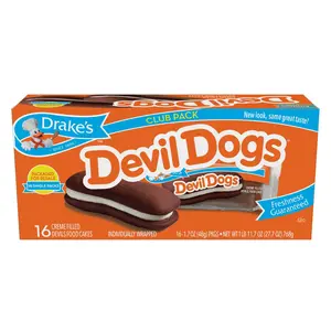 Drake's Devil Dogs, Cream Filled Devils Food Cakes, Snacks
