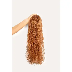 Strawberry Blonde Curly Clip-In Hair Extensions