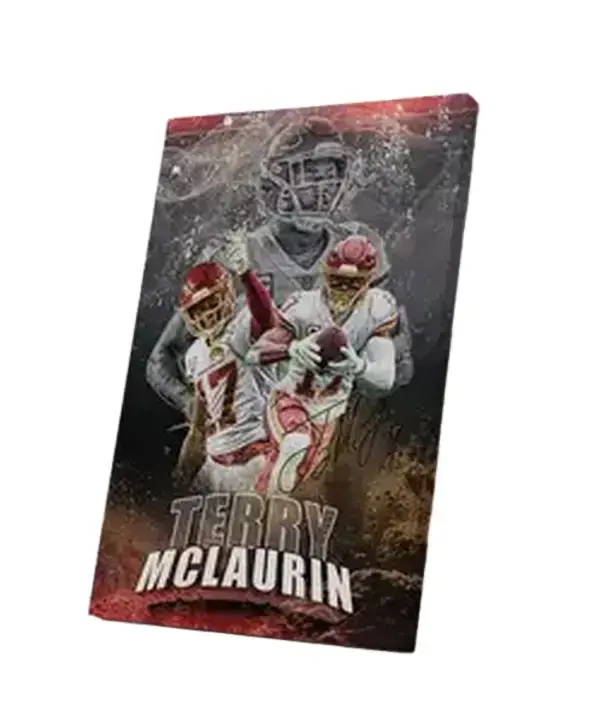 Terry McLaurin Poster Washington Commanders Print Football Wall Art Print Gift Artwork Home Decor Birthday Gift Glossy Matte Photo Decoration