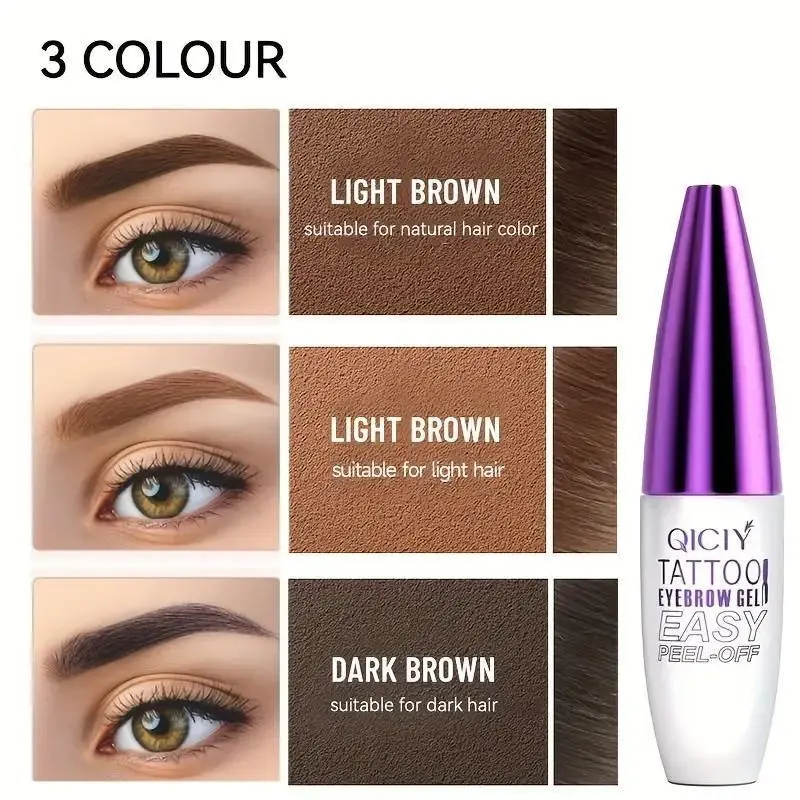 Waterproof Eyebrow Gel - Natural Long-Lasting Eyebrow Tint | Suitable for All Skin Types | Long-lasting Color Locking and Smudge-proof - keeps Eyebrow Shape Intact All Day | Beauty makeup | Ultra Waterproof & Sweat-resistant | Natural Eyebrow Tint Effect