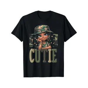 Comfortable Women'S Loose Fit Cotton T Shirt With Breathable Short Sleeves Round Neck Camo Print Soft Fabric Ideal Gift Available Sizes S To XXXL Black