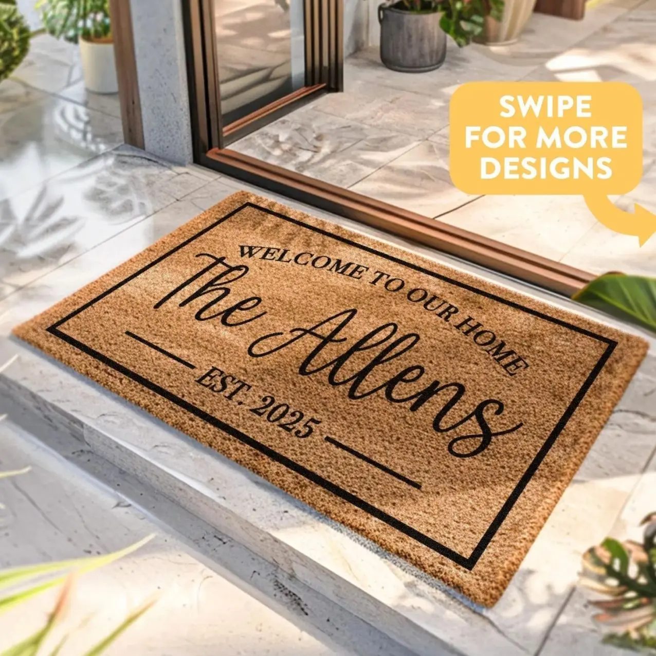 Welcome To Our Home Custom Outdoor Doormat Collection - Custom Doormat Make Great Gifts - Housewarming Gift For New Homeowners