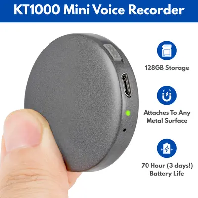 EVISTR Dictaphone numérique 3072Kbps 64 Go Bluetooth avec
