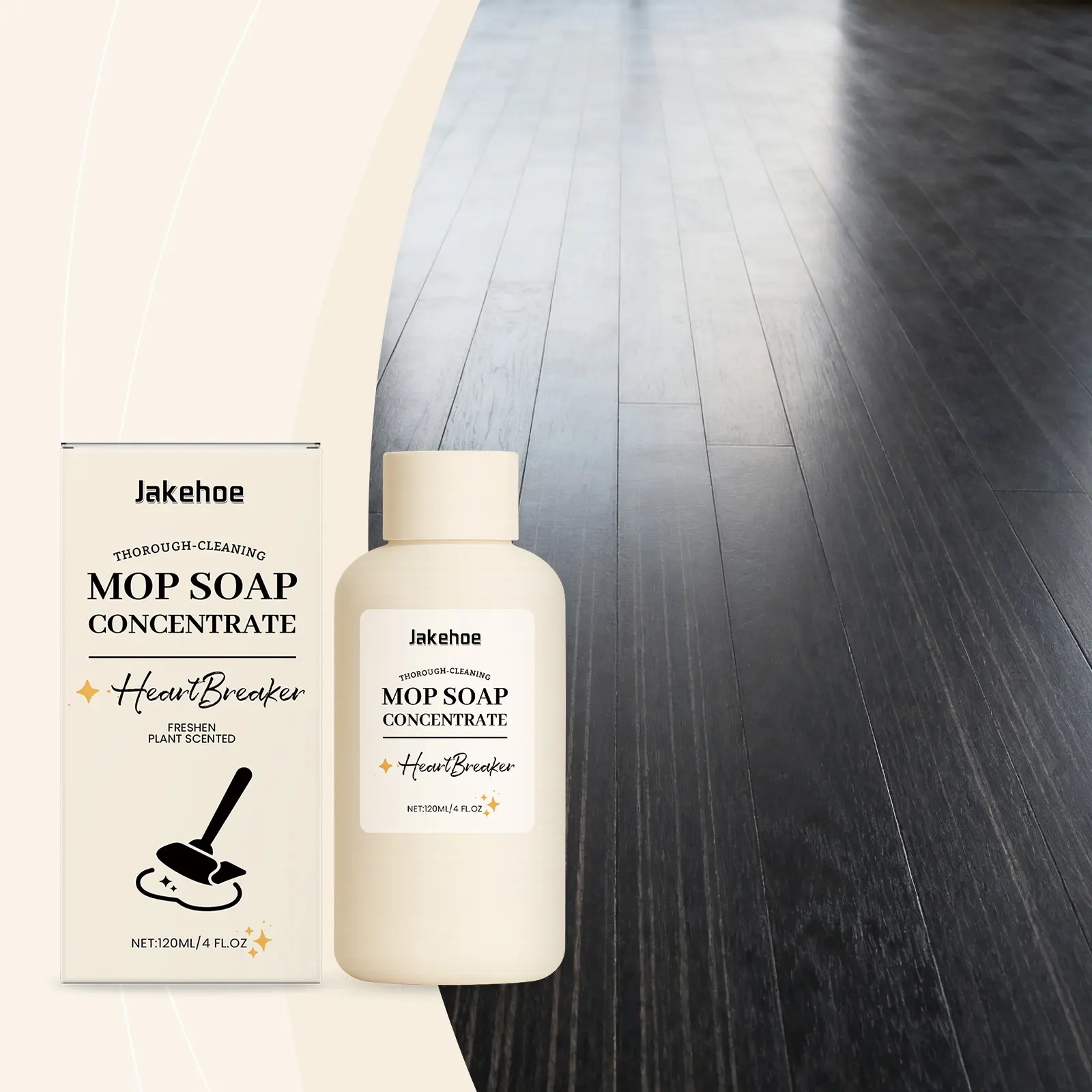 Jakehoe Household All-Purpose Floor Cleaner - Family-Safe, Gentle Decontaminating, Fragrance Floral Scented Mopping Liquid for Tiles, Wooden Floors, Quick Drying, Light & Smooth Cleaning, Bucket-Compatible