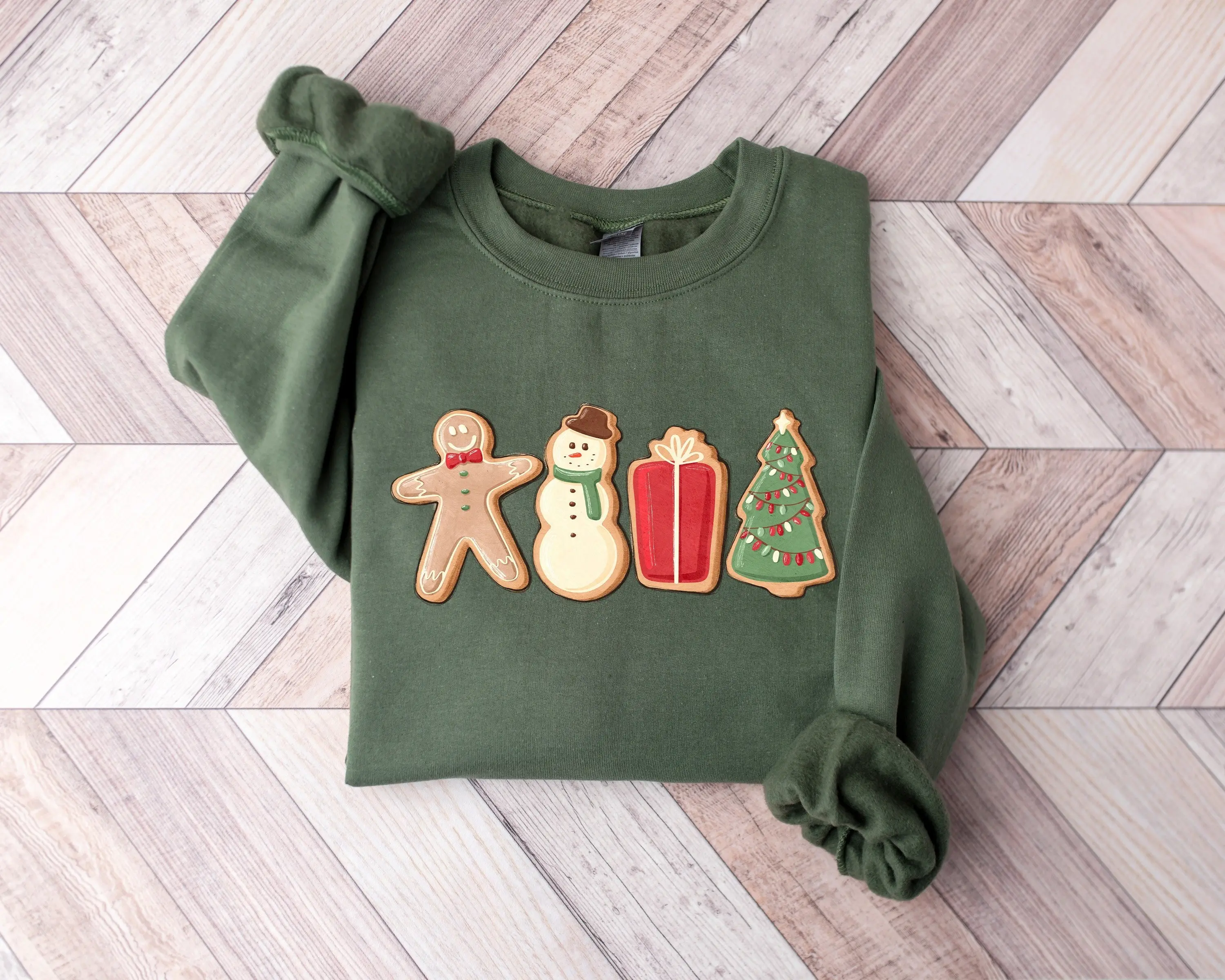 Gingerbread Cookies Christmas Sweatshirt, Family Christmas Matching Shirt, Cute Gingerbread Cookies Sweater, Xmas Christmas Gift