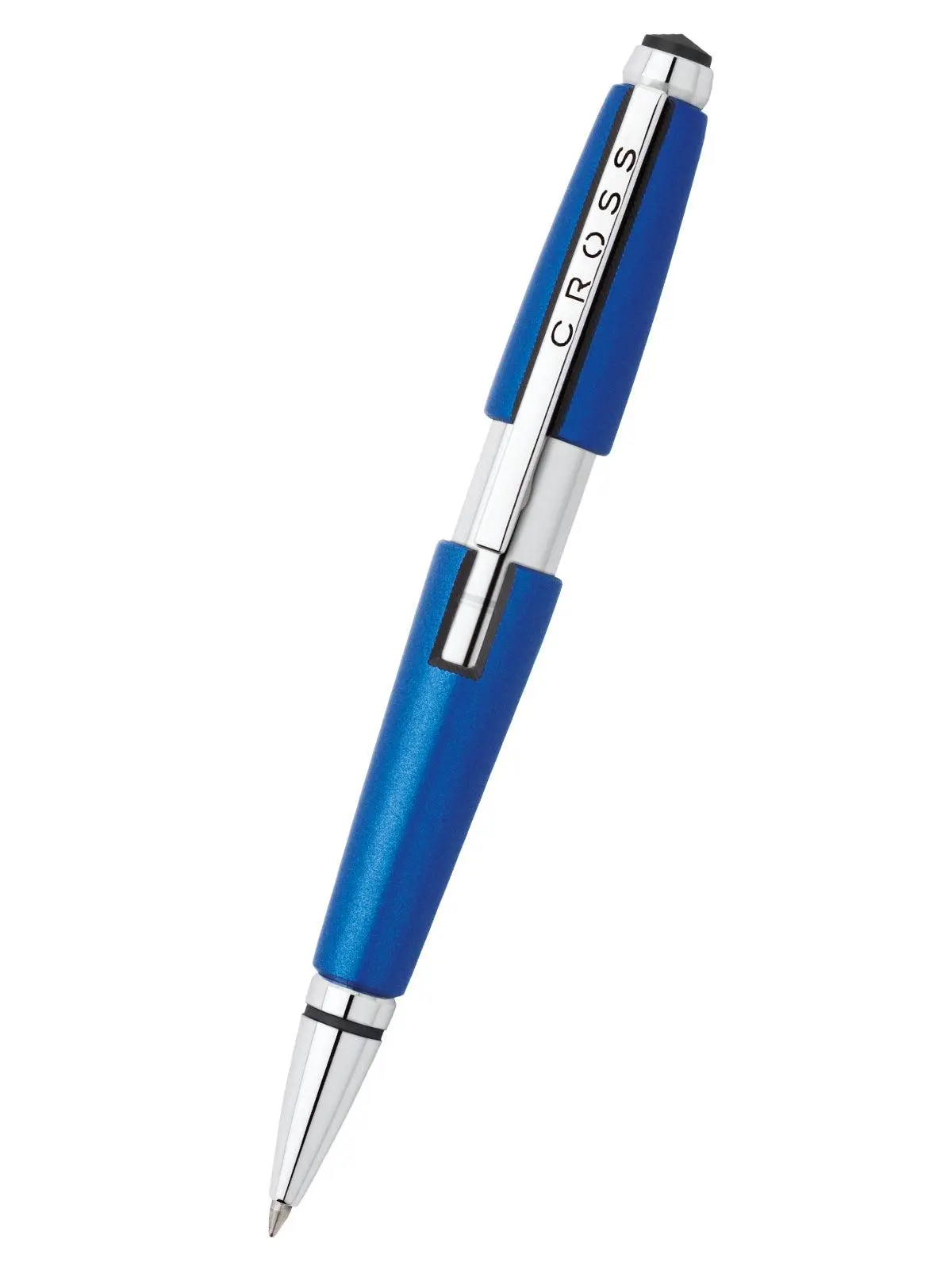 Edge Nitro Blue Capless Slide-Open Rollerball Pen - Slide Open, Modern Playful Design, Gift Boxed Writing Tool for Office Use, Stationery Office Supplies with Liquid Ink & Refills