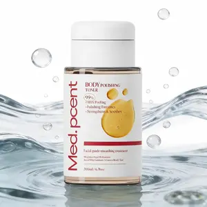 [Med.pcent] Face-Grade Body Polishing Essential | KP & Chicken Skin Smoothing Body Serum with Gentle Acids & Enzymes | Brightening, Hydrating & Non-Sticky | 200ml / 6.76 fl oz Pump Bottle