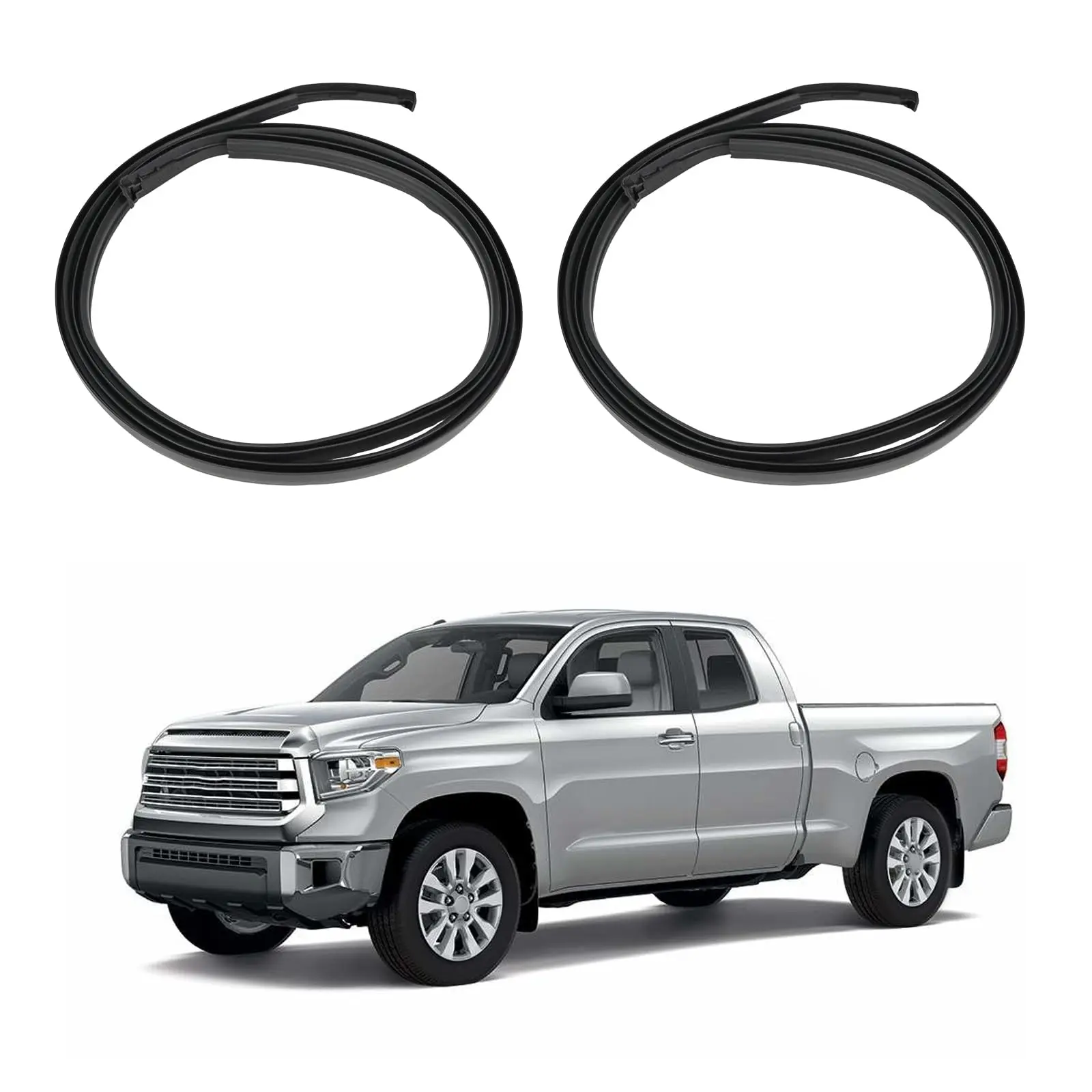 CULMKARI Right-Hand Chrome Roof Drip Molding Replacement Part - OE 75551-0C050, Original Fit Rubber Accessory for 2007-2020 Toyota Tundra Double Cab, Automotive Exterior Trim & Door Protector