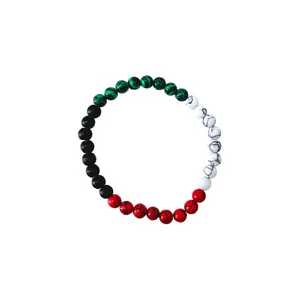 Palestine Stretch Natural Stone Bead Bracelet