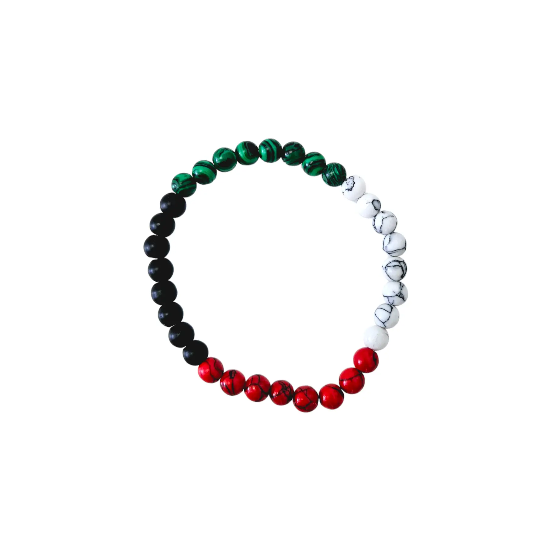 Palestine Stretch Natural Stone Bead Bracelet