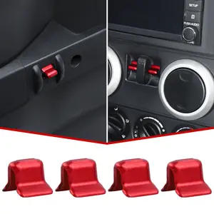 Aluminum Alloy For 2007-2010 Jeep Wrangler JK Window Control Switch Button Cover Trim High-Quality UV & Scratch-Resistant Coating Easy DIY Installation accessories