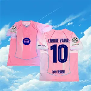 2025 2026 New Pink Yamal 10 Short sleeve Soccer jersey