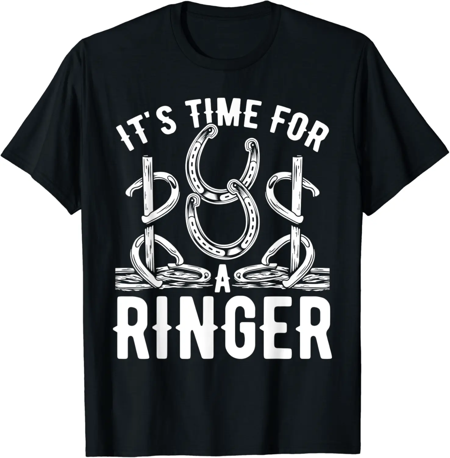 Horseshoe Pitching Game Time for a Ringer Tosser Thrower T-Shirt - Sarahreb Shop 04HB0BPGQNDDV