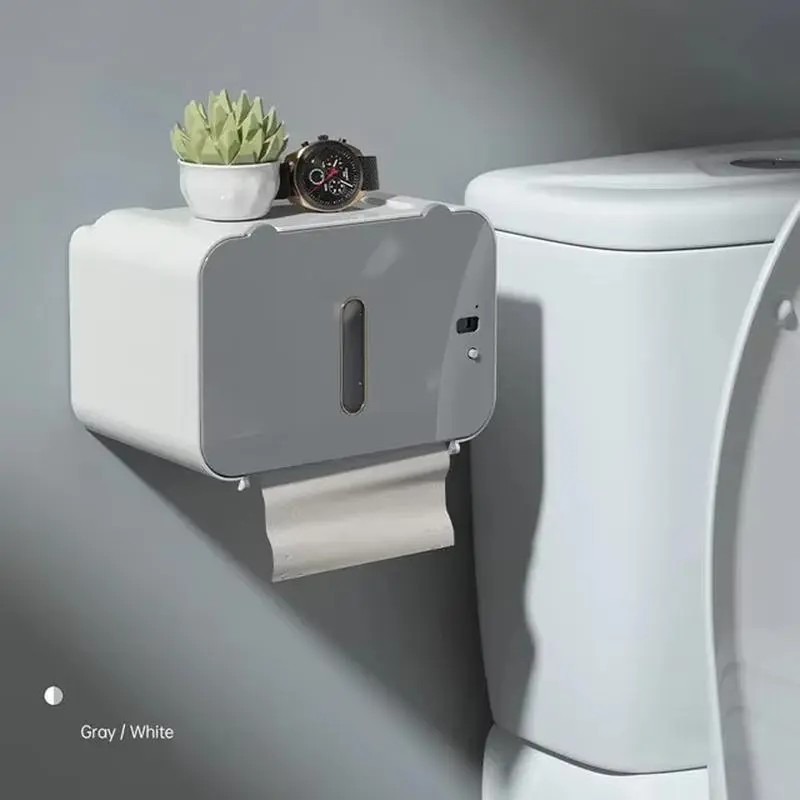 Induction Toilet Paper Holder Shelf Automatic Paper Out Wc Paper Rack Wall-Mounted Toilet Paper Dispenser Bathroom Accessories YANKE