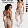 Women's Shane Gillis Gym Outfit Leopard Print Sculpt Workout Set - Built-In Bra Pads, Color Block Seamless Thin Straps, Yoga Pilates Activewear,outdoorfun