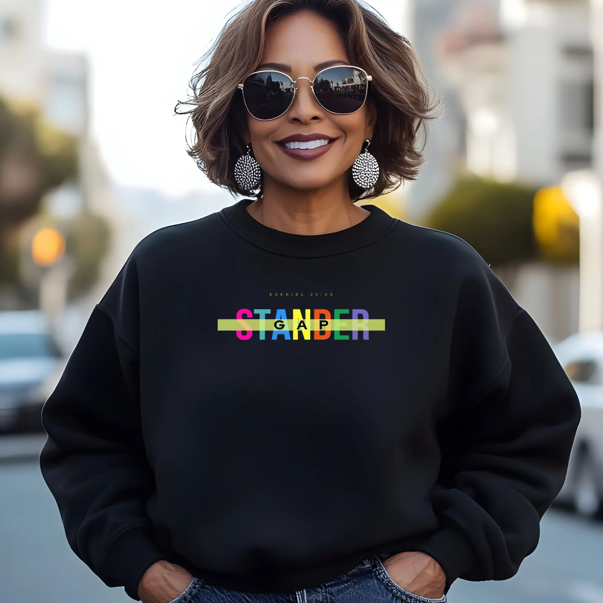 Christian Bible Verse Gap Stander Ezekiel 3022 Crewneck Sweatshirt, Are You Standing in the Gap or Just Watching, Faith, Fashion, & Spiritual Warfare, Wear It Bold!