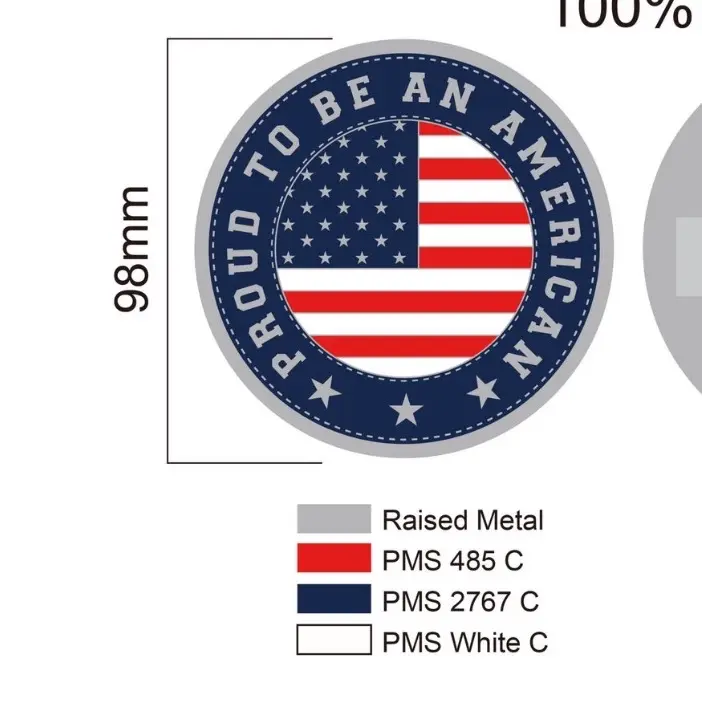 Proud to be an American Car Accessory - Raised Metal Badge