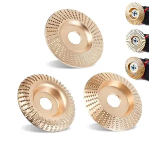 3 Piece Wood Carving Disc Set for 4 Inch Angle Grinder, 5/8" Inner Diameter, Grinding Wheel Shaping Disc for Wood Cutting,Woodworking Attachment,Stump Grinding Tools for Cutting,Grinding,Carving