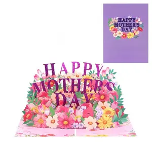 Happy Mother's Day 3D Greeting Card, Mom I Love You 3D Card, Perfect Gift for Mothers' Day, Festive Present for Moms