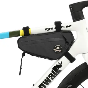 Frame Bag Rhinowalk  Triangle Bag with Dual Side Mesh Pockets for MTB Road  Cycling Commuting (Black,1.3L)