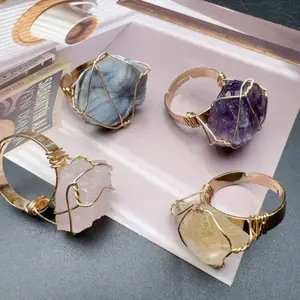 Handmade healing Crystal rings