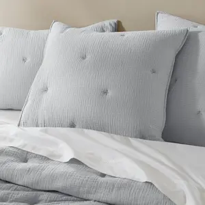 Harbor House HH11-1892 Cotton Gauze Embroidered Euro Sham, Blue