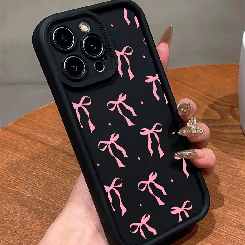 Fashion Trend Bow Print Silicone Protective Phone Case by Mood In Case